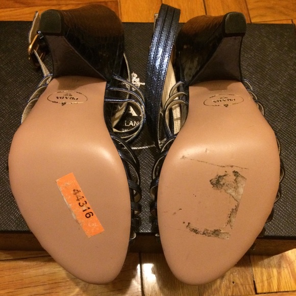 Prada Metallic Blue Wedges - Picture 6 of 8